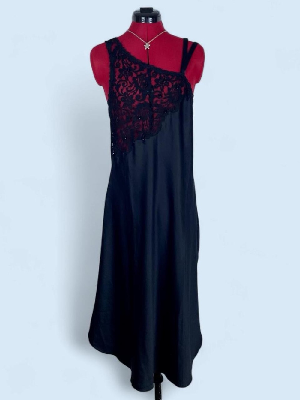 90s Vintage Victorias Secret Beaded Maxi Slip Dress